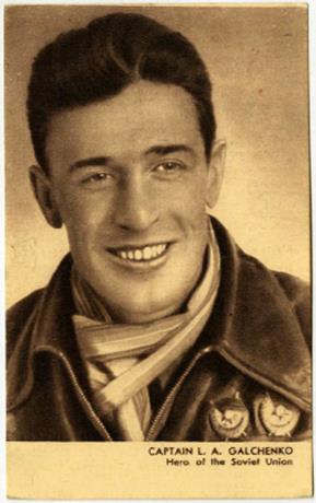Обложка книги Captain L.A. Galchenko. Hero of the Soviet Union post card